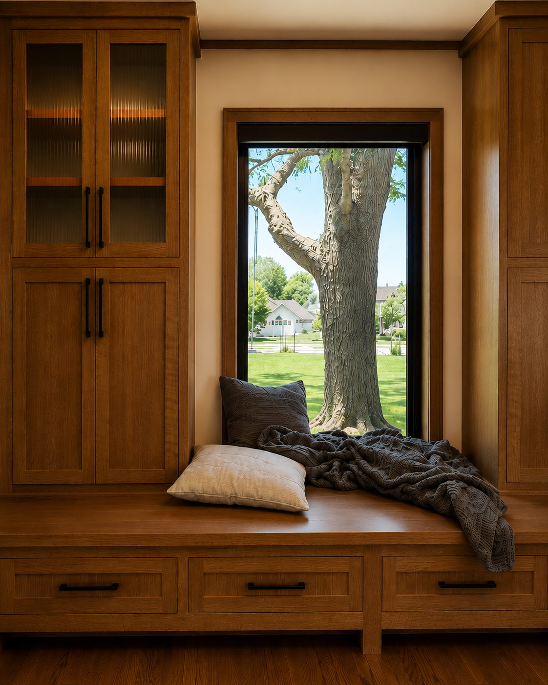Stained Rift Red Oak Built-In — Ames, IA